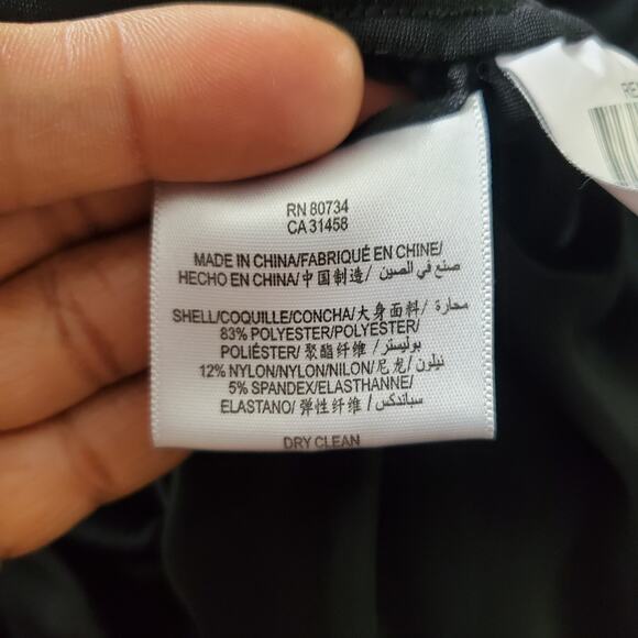 BCBGeneration Black Sleeveless Side Ruched Bodycon Midi Dress Size M - Picture 8 of 9